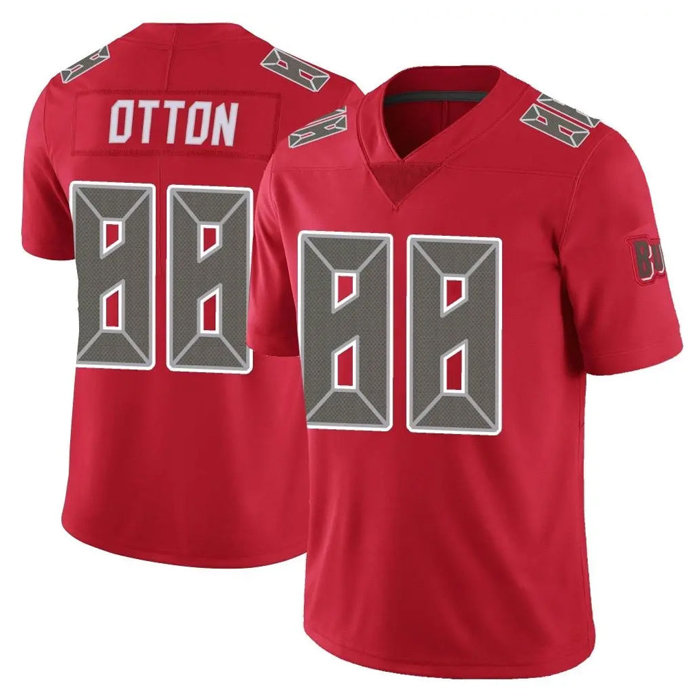 TB.Buccaneers #88 Cade Otton Player Red Limited Color Rush Home Game Odoa Stitched Jerseys