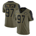 NY.Jets #97 Harrison Phillips Player Olive Salute To Service Limited Game Odoa Stitched Jerseys
