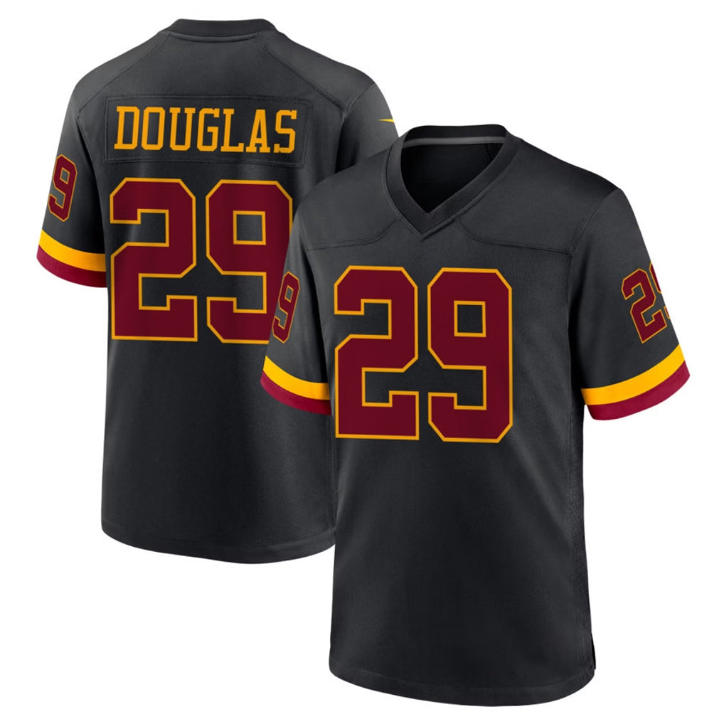 W.Commanders #29 Rasul Douglas Player Black Limited Home Game Odoa Stitched Jerseys