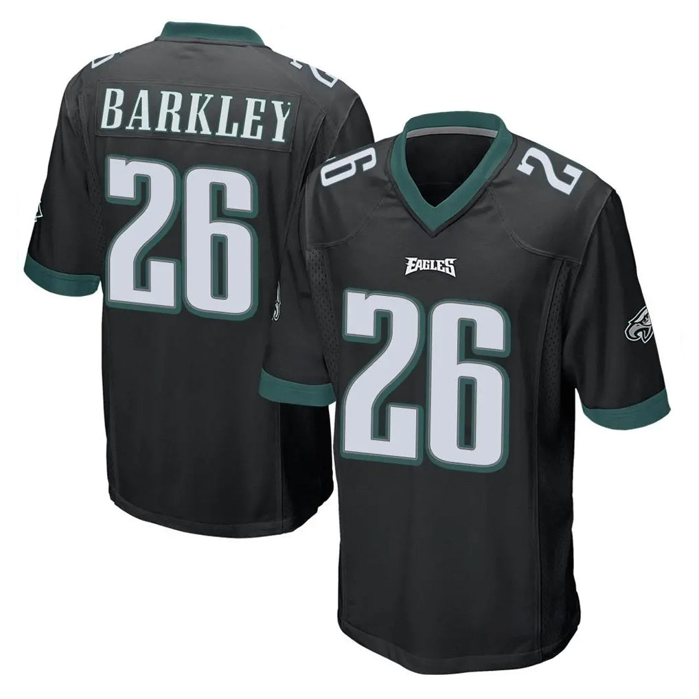 P.Eagles #26 Saquon Barkley Player Black Home Game Odoa Stitched Jerseys