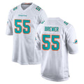 M.Dolphins #55 Aaron Brewer Player White Limited Home Game Odoa Stitched Jerseys