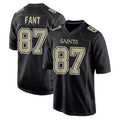 NO.Saints #87 Noah Fant Player Black Carbon Fashion Home Game Odoa Stitched Jerseys