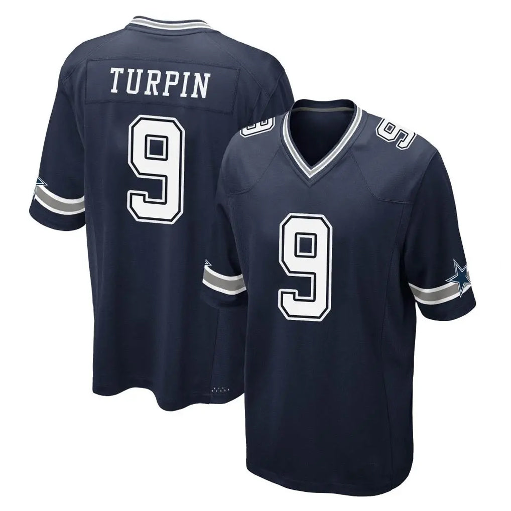 D.Cowboys #9 KaVontae Turpin Player Navy Home Game Odoa Stitched Jerseys