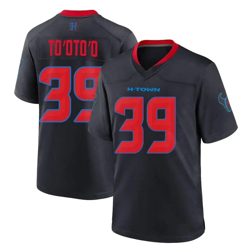 H.Texans #39 Henry To'oTo'o Player Navy 2nd Alternate Home Game Odoa Stitched Jerseys