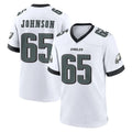 P.Eagles #65 Lane Johnson Player White Game Home Odoa Stitched Jerseys