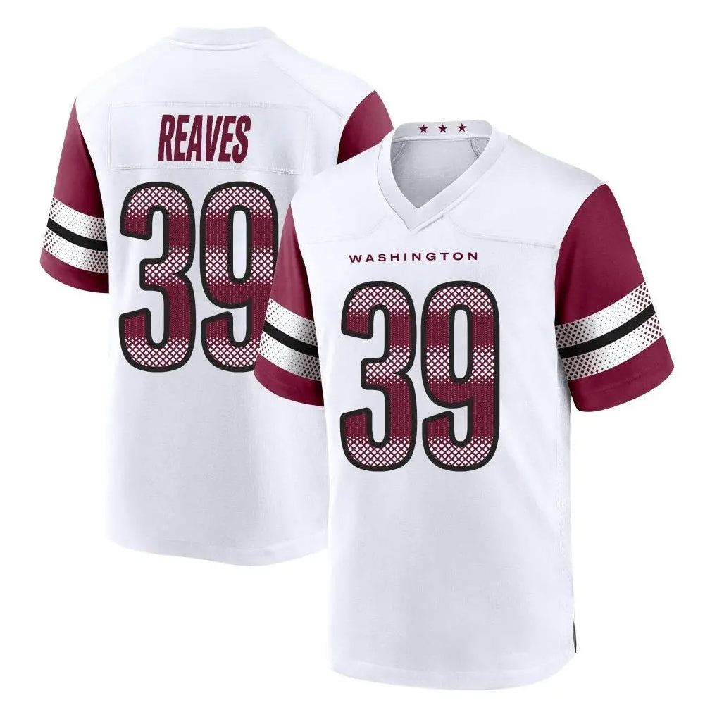 W.Commanders #39 Jeremy Reaves Player White Game Home Odoa Stitched Jerseys