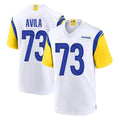 LA.Rams #73 Steve Avila Player White Home Game Odoa Stitched Jerseys