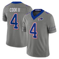 B.Bills #4 James Cook III Player Gray Limited Nickel City Home Game Odoa Stitched Jerseys