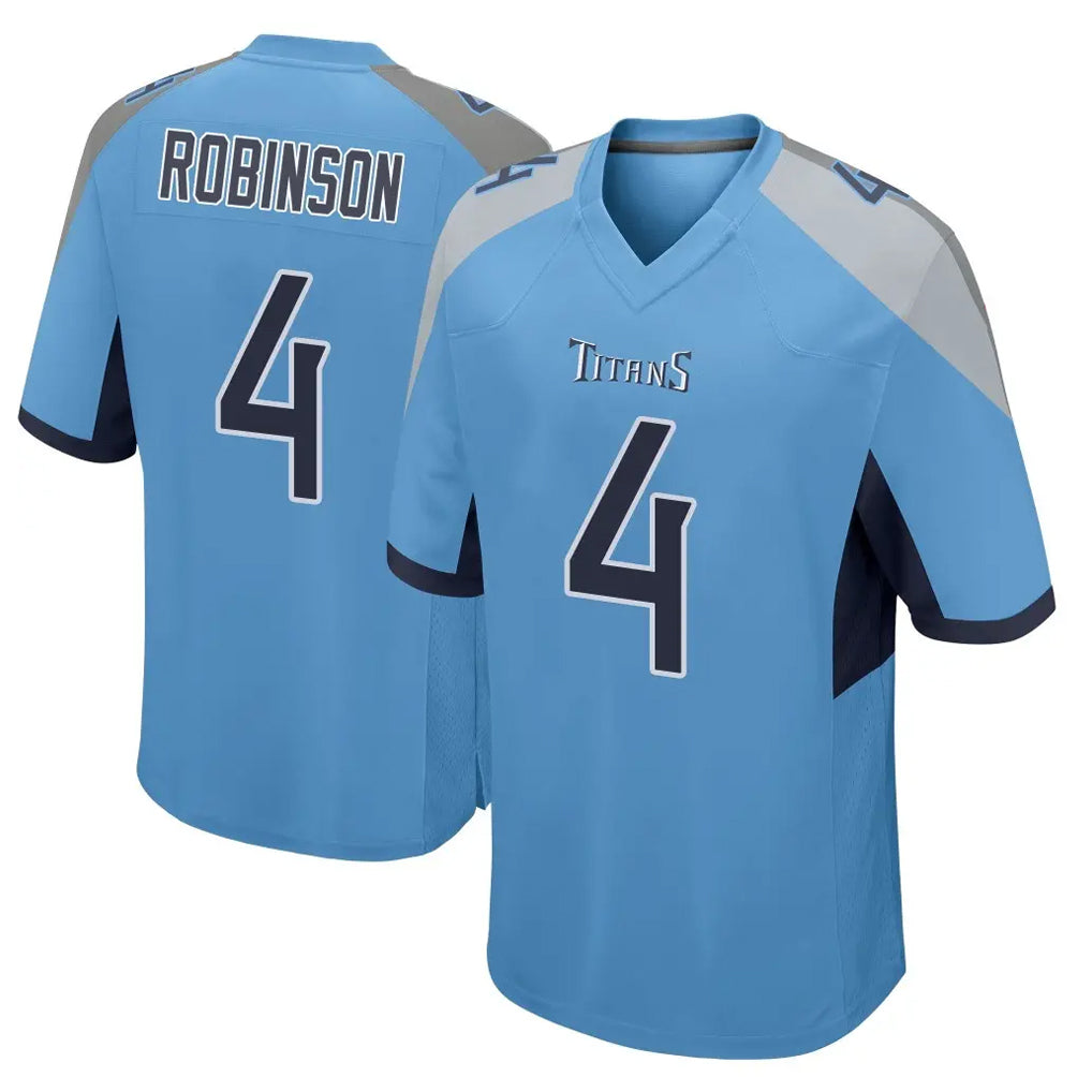 T.Titans #4 Wan'Dale Robinson Player Light Blue Home Game Odoa Stitched Jerseys