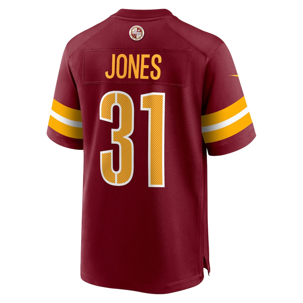 Odoa W.Commanders #31 Jonathan Jones Burgundy Team Game Jersey