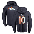 D.Broncos #10 Bo Nix Player Navy Pullover Hoodie Limited Odoa Stitched Jerseys