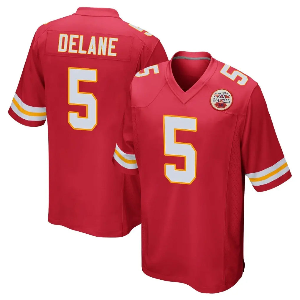 KC.Chiefs #5 Mansoor Delane Player Red Home Game Odoa Stitched Jerseys