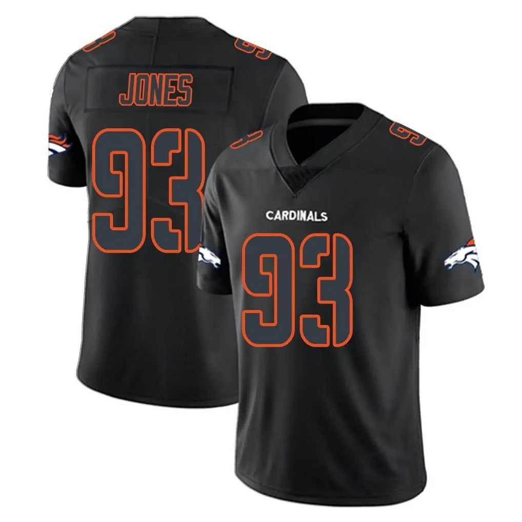 D.Broncos #93 D.J. Jones Player Black Impact Limited Game Odoa Stitched Jerseys