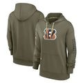 C.Bengals ## Bengals Blank Player Olive Salute to Service Performance Pullover Hoodie Limited Odoa Stitched Jerseys