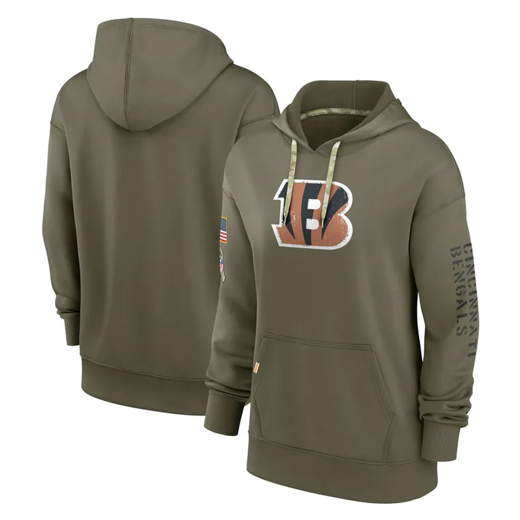 C.Bengals ## Bengals Blank Player Olive Salute to Service Performance Pullover Hoodie Limited Odoa Stitched Jerseys