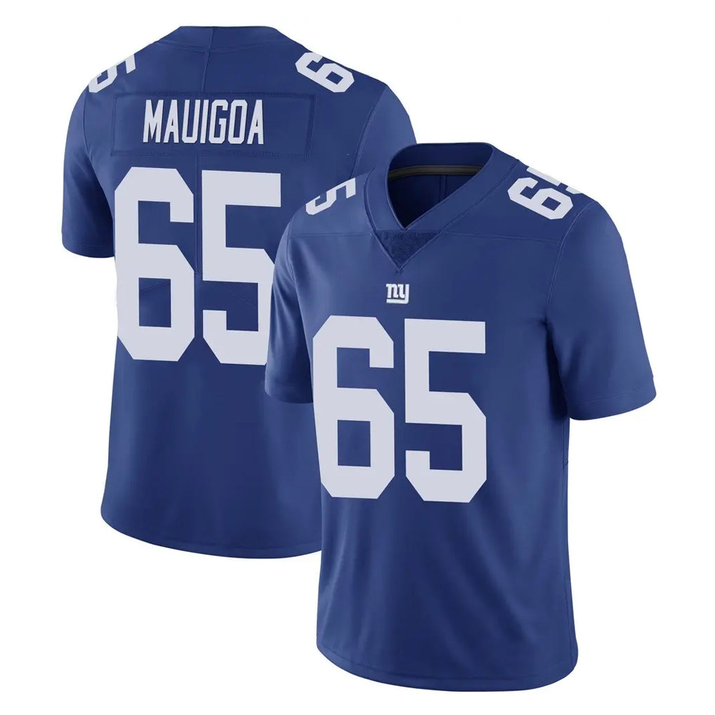 NY.Giants #65 Francis Mauigoa Player Royal Limited Vapor Untouchable Home Game Odoa Stitched Jerseys