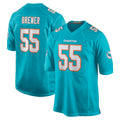 M.Dolphins #55 Aaron Brewer Player Aqua Home Game Odoa Stitched Jerseys