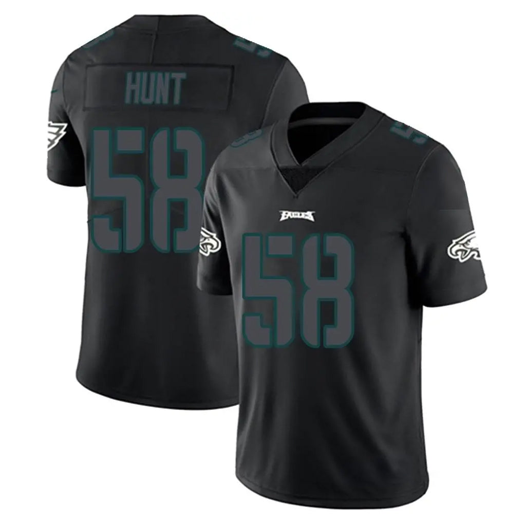 P.Eagles #58 Jalyx Hunt Player Limited Black Impact Home Game Odoa Stitched Jerseys