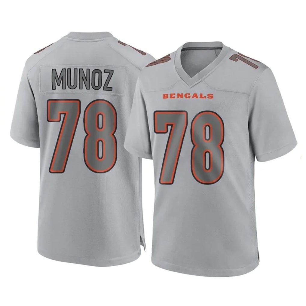 C.Bengals #78 Anthony Munoz Player Gray Atmosphere Fashion Game Odoa Stitched Jerseys