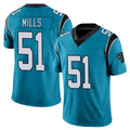 C.Panthers #51 Sam Mills Player Blue Vapor Untouchable Limited Game Odoa Stitched Jerseys