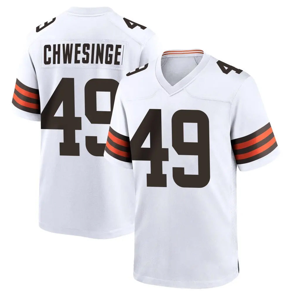 C.Browns #49 Carson Schwesinger Player White Home Game Odoa Stitched Jerseys