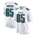 P.Eagles #65 Lane Johnson Player White Tundra Fashion Home Game Odoa Stitched Jerseys