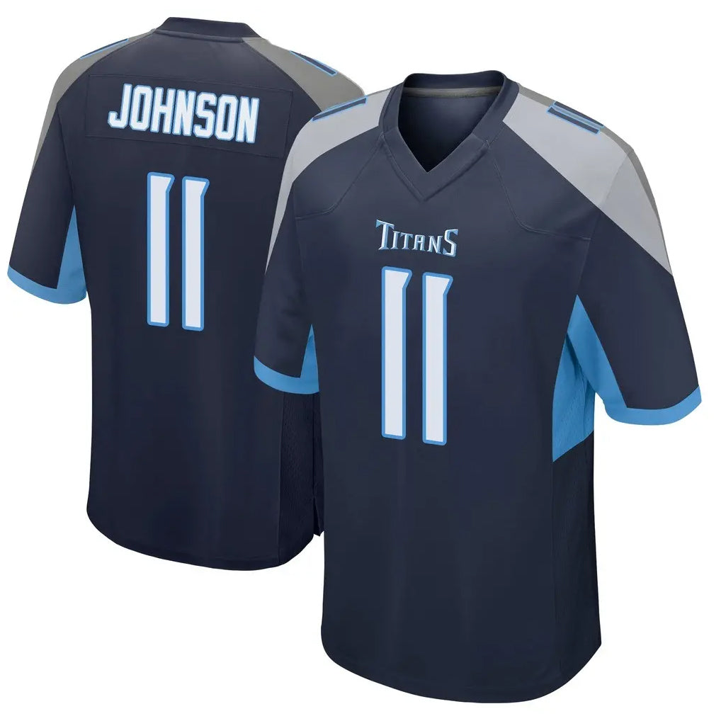 T.Titans #11 Jermaine Johnson II Player Navy Home Game Odoa Stitched Jerseys