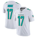 M.Dolphins #17 Trey Moore Player White Limited Vapor Untouchable Home Game Odoa Stitched Jerseys