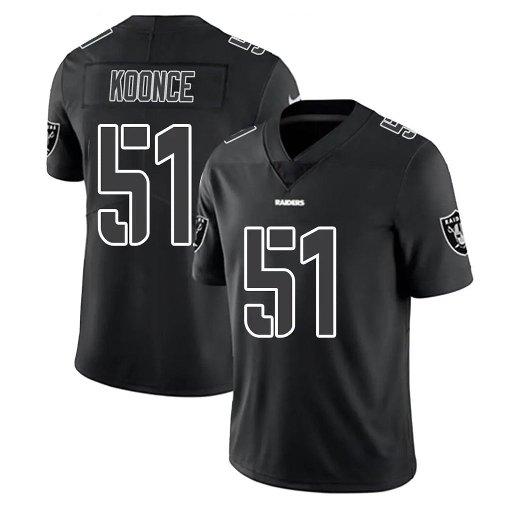 LV.Raiders #51 Malcolm Koonce Player Black Limited Black Impact Home Game Odoa Stitched Jerseys