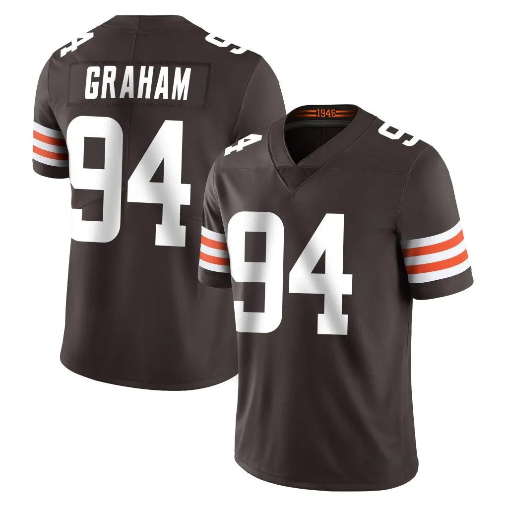 C.Browns #94 Mason Graham Player Brown Color Vapor Untouchable Limited Home Game Odoa Stitched Jerseys