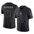 M.Vikings #71 Christian Darrisaw Player Black Reflective LImited Home Game Odoa Stitched Jerseys