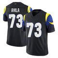 LA.Rams #73 Steve Avila Player Black Midnight Rivalries Collection Limited Home Game Odoa Stitched Jerseys