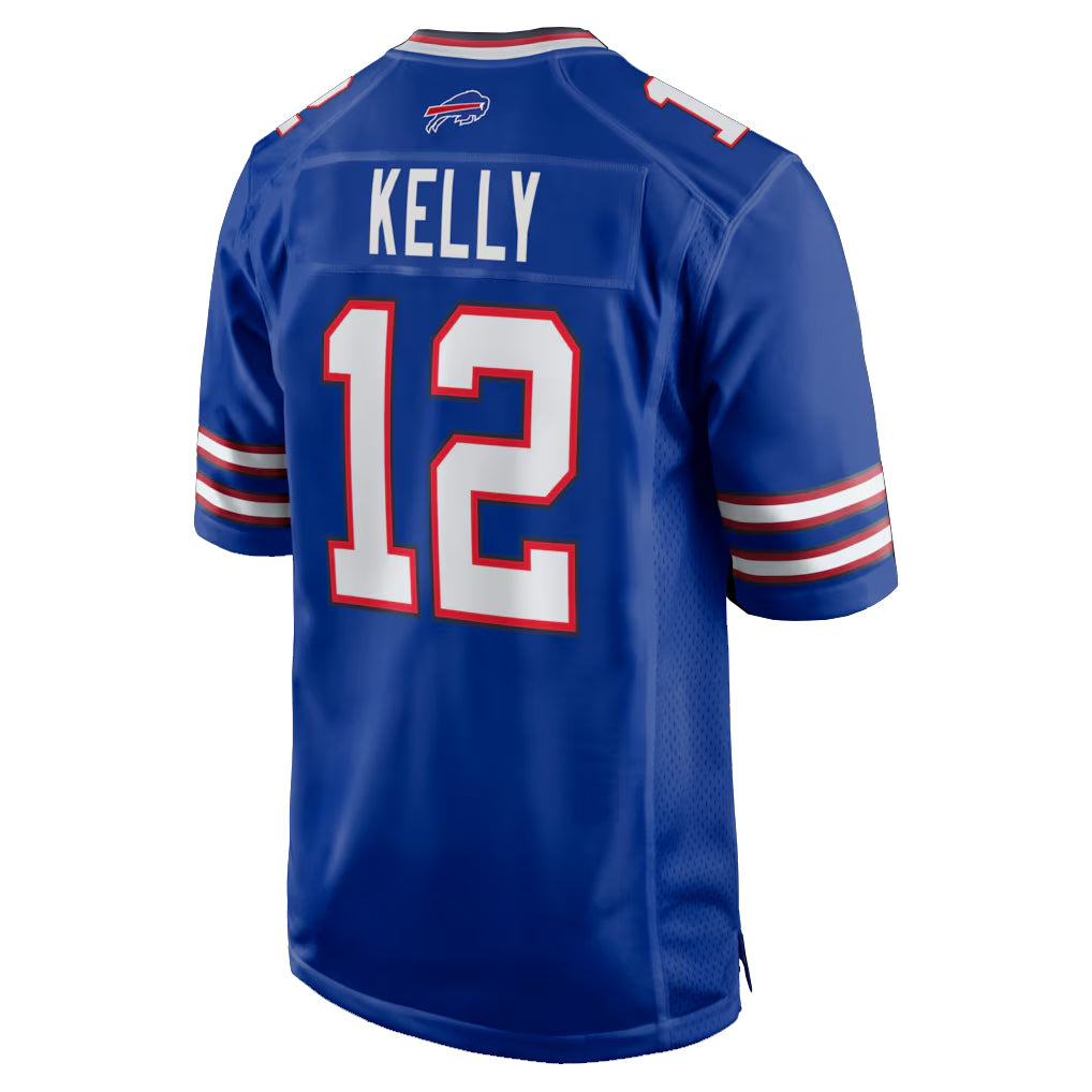 B.Bills #12 Jim Kelly Player Royal Home Game Odoa Stitched Jerseys