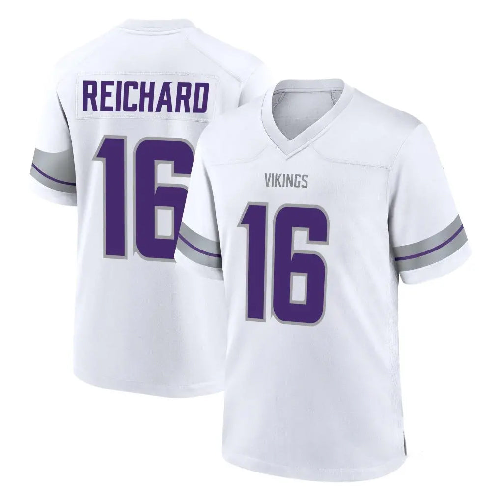 M.Vikings #16 Will Reichard Player White Alternate Home Game Odoa Stitched Jerseys
