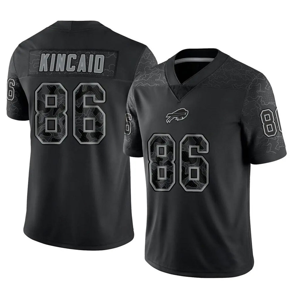 B.Bills #86 Dalton Kincaid Player Black RFLCTV Limited Odoa Stitched Jerseys