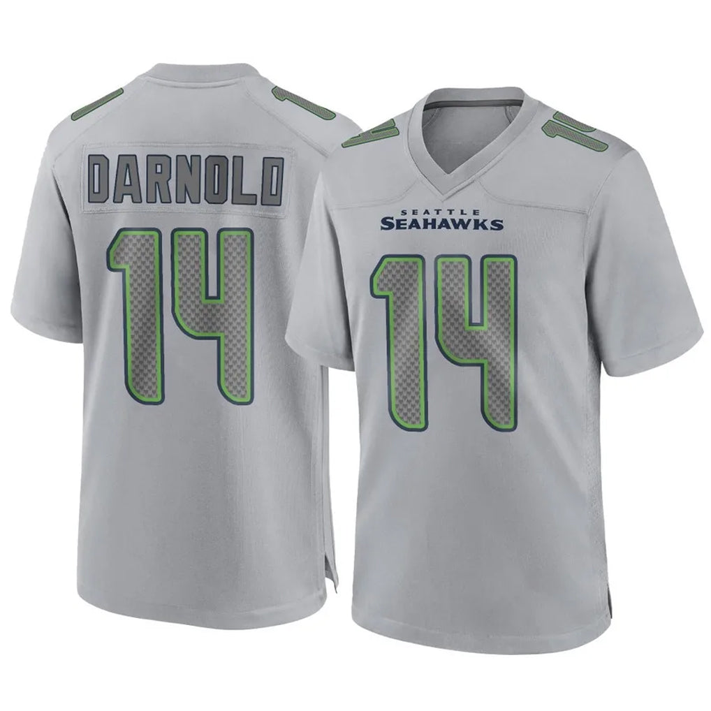 S.Seahawks #14 Sam Darnold Player Gray Atmosphere Fashion Home Game Odoa Stitched Jerseys