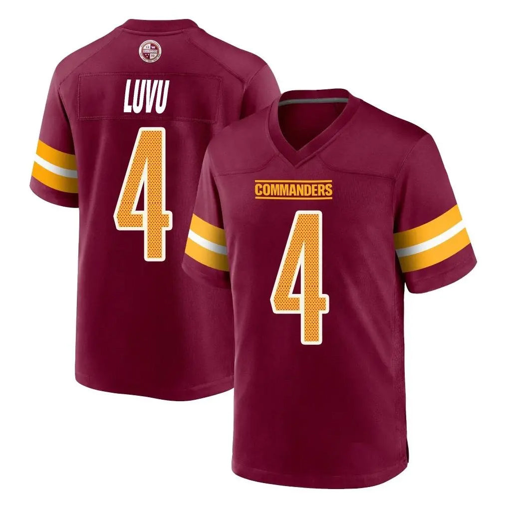 W.Commanders #4 Frankie Luvu Player Burgundy Home Game Odoa Stitched Jerseys