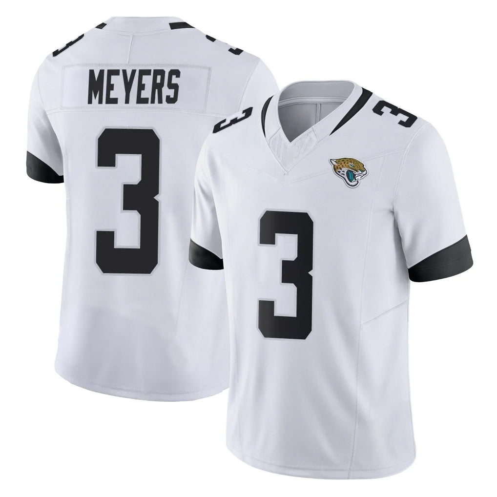 J.Jaguars #3 Jakobi Meyers Player White Vapor F.U.S.E. Limited Home Game Odoa Stitched Jerseys