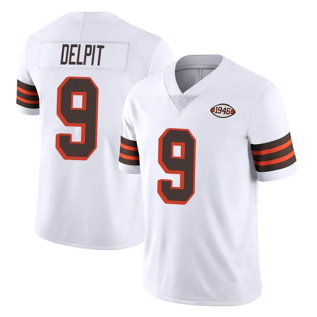 C.Browns #9 Grant Delpit Player White Limited  Vapor 1946 Collection Alternate Game Odoa Stitched Jerseys