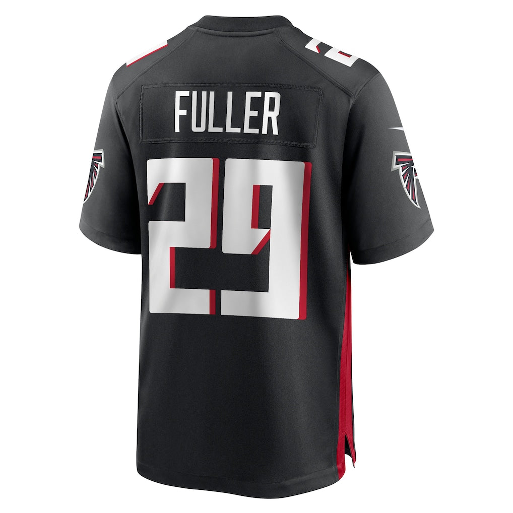 Odoa A.Falcons #29 Jordan Fuller Black Team Game Jersey