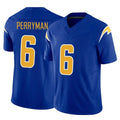 LA.Chargers #6 Denzel Perryman Player Royal Limited Vapor F.U.S.E. Home Game Odoa Stitched Jerseys
