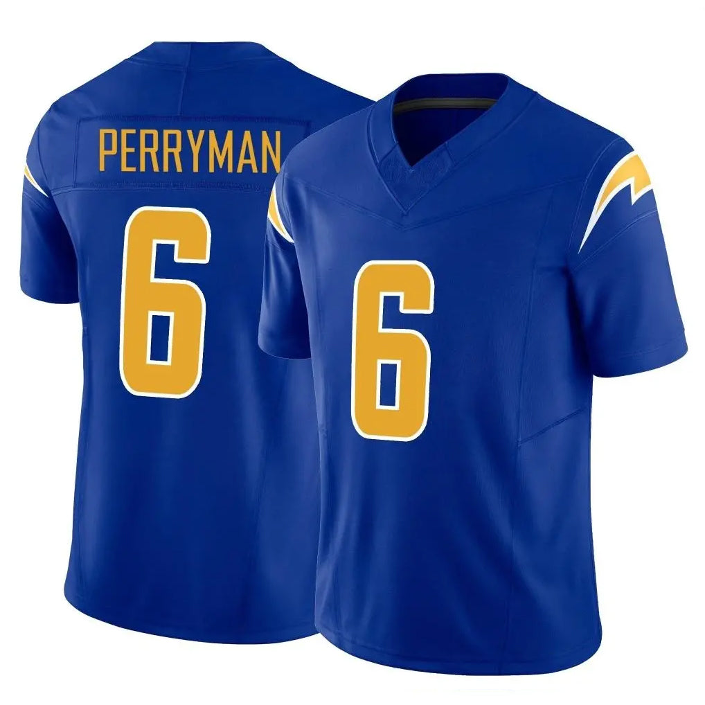LA.Chargers #6 Denzel Perryman Player Royal Limited Vapor F.U.S.E. Home Game Odoa Stitched Jerseys
