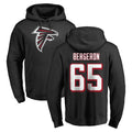 A.Falcons #65 Matthew Bergeron Player Black LOGO Pullover Hoodies Home Game Odoa Stitched Jerseys