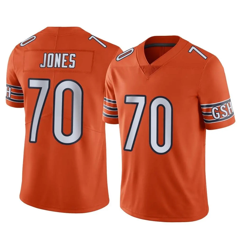 C.Bears #70 Braxton Jones Player Orange Alternate Vapor Limited Home Game Odoa Stitched Jerseys