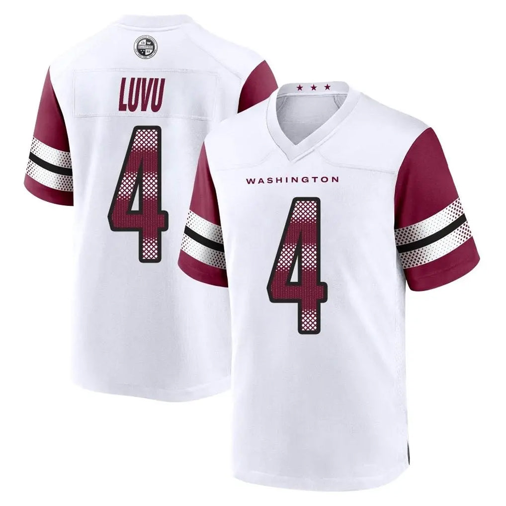 W.Commanders #4 Frankie Luvu Player White Game Home Odoa Stitched Jerseys