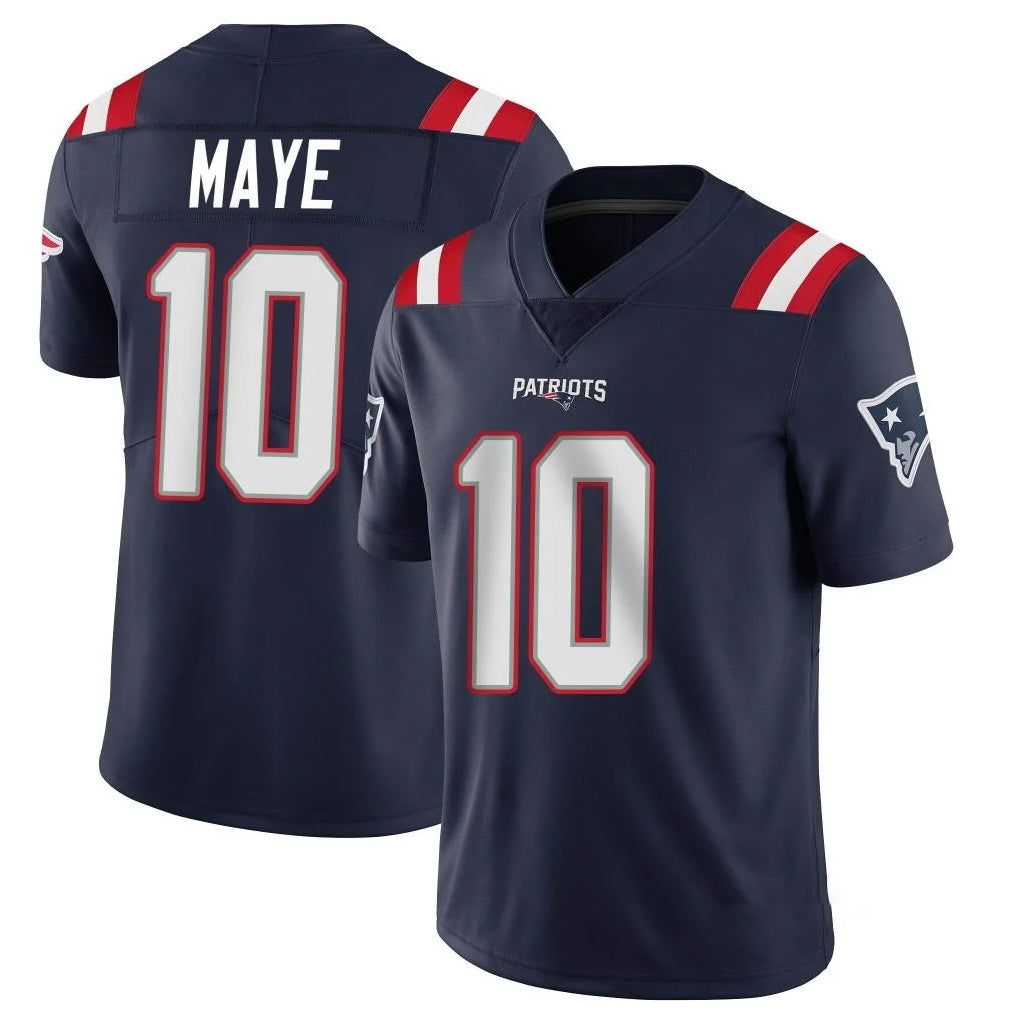 NE.Patriots #10 Drake Maye Player Navy Vapor Untouchable Home Game Odoa Stitched Jerseys