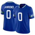 S.Seahawks #0 DeMarcus Lawrence Player Royal Limited Throwback Vapor F.U.S.E. Home Game Odoa Stitched Jerseys