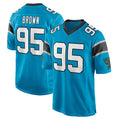 C.Panthers #95 Derrick Brown Player Blue Game Odoa Stitched Jerseys