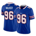 B.Bills #96 Deone Walker Player Royal Vapor F.U.S.E. Limited Home Game Odoa Stitched Jerseys