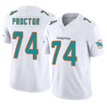 M.Dolphins #74 Kadyn Proctor Player White Limited Vapor F.U.S.E. Home Game Odoa Stitched Jerseys